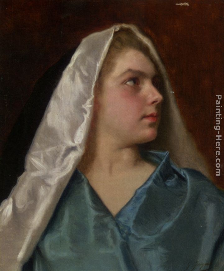 Gustave Jean Jacquet Jeunne fille au voile